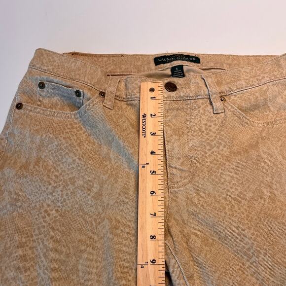 Lauren Ralph Lauren Snake Print Modern Straight Jeans 6 - Picture 10 of 13